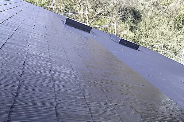 屋根　中塗り～上塗り